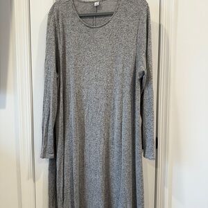 Old Navy Heather Gray Long Sleeve Dress